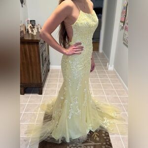 Stacees Yellow Prom Dress